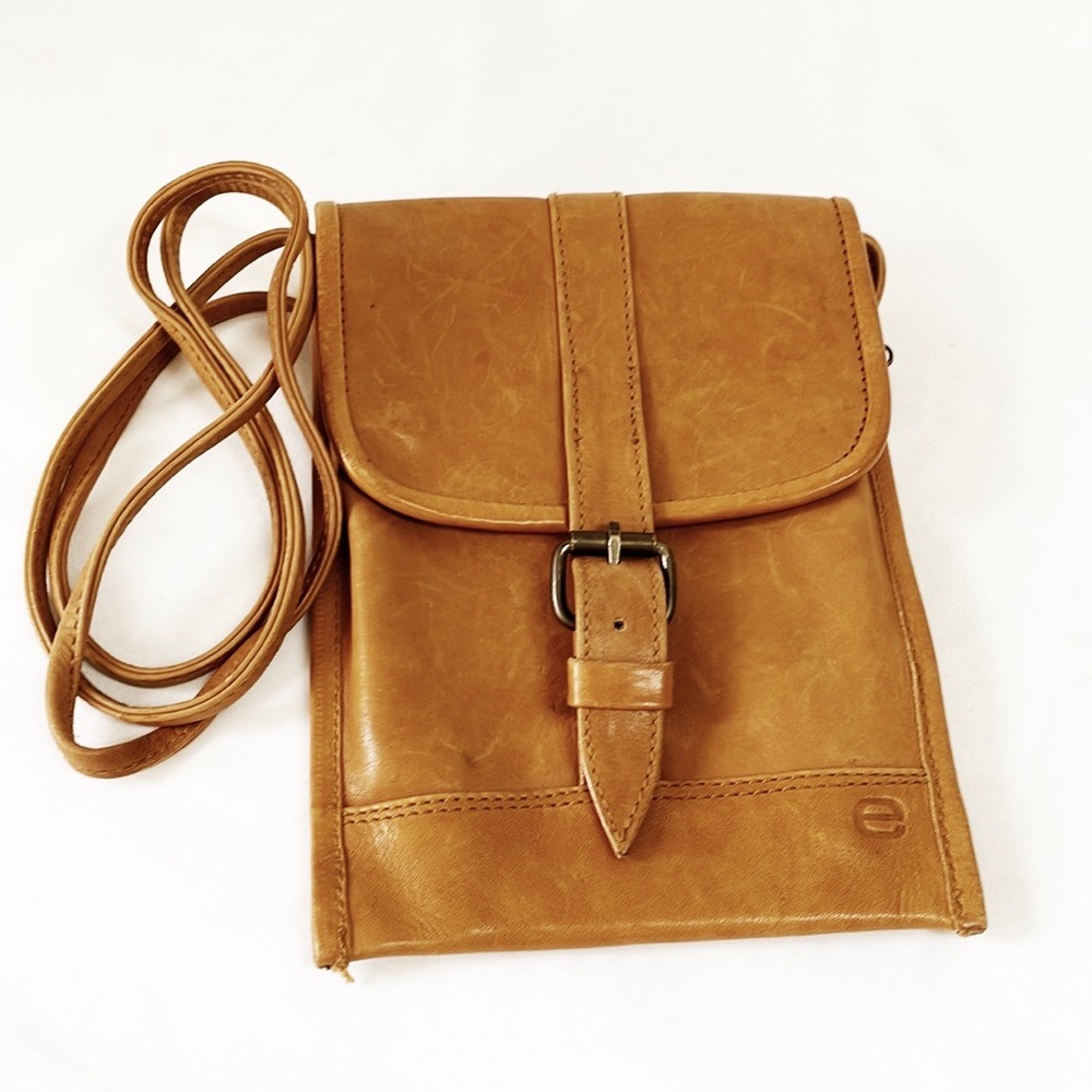 Ellington Cognac Leather Crossbody Bag & Combo Belt B… Gem
